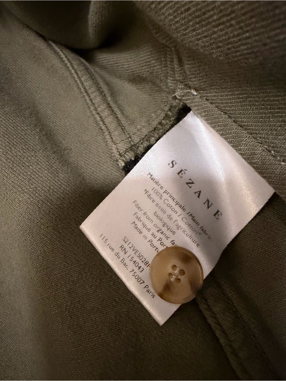 Sezane XS Khaki Will Jacket - Picture 5 of 6